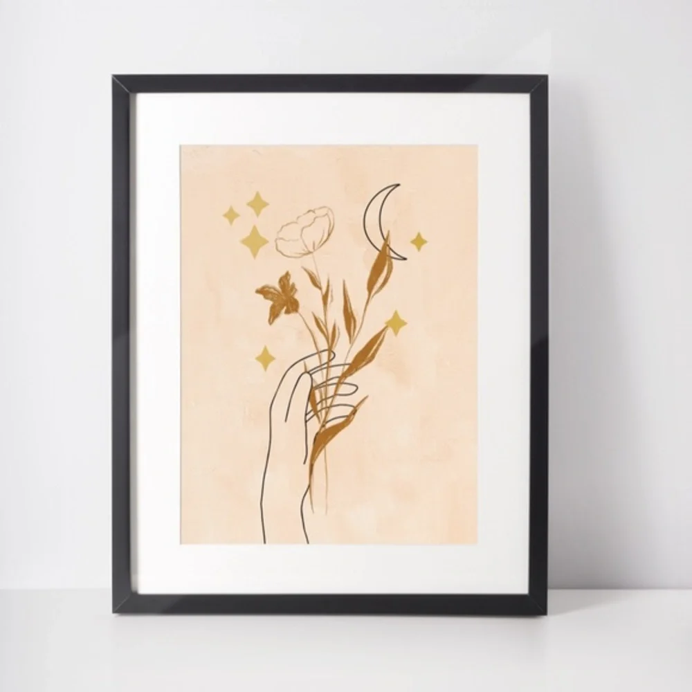 Wall Art Bohemian Celestial Hands Print Poster Illustration Unframed - Picture 5 of 5